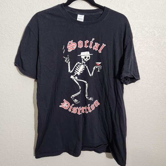 Social Distortion Shirt Mens XL Black Punk Rock Band Graphic Tee Short Sleeve - Picture 1 of 9